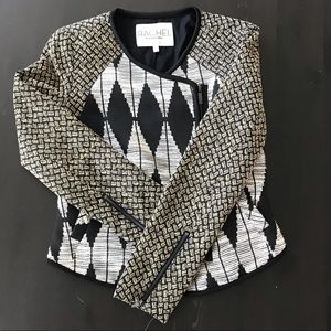 NWT Rachel Roy Rachel Geo Print Zipped Blazer